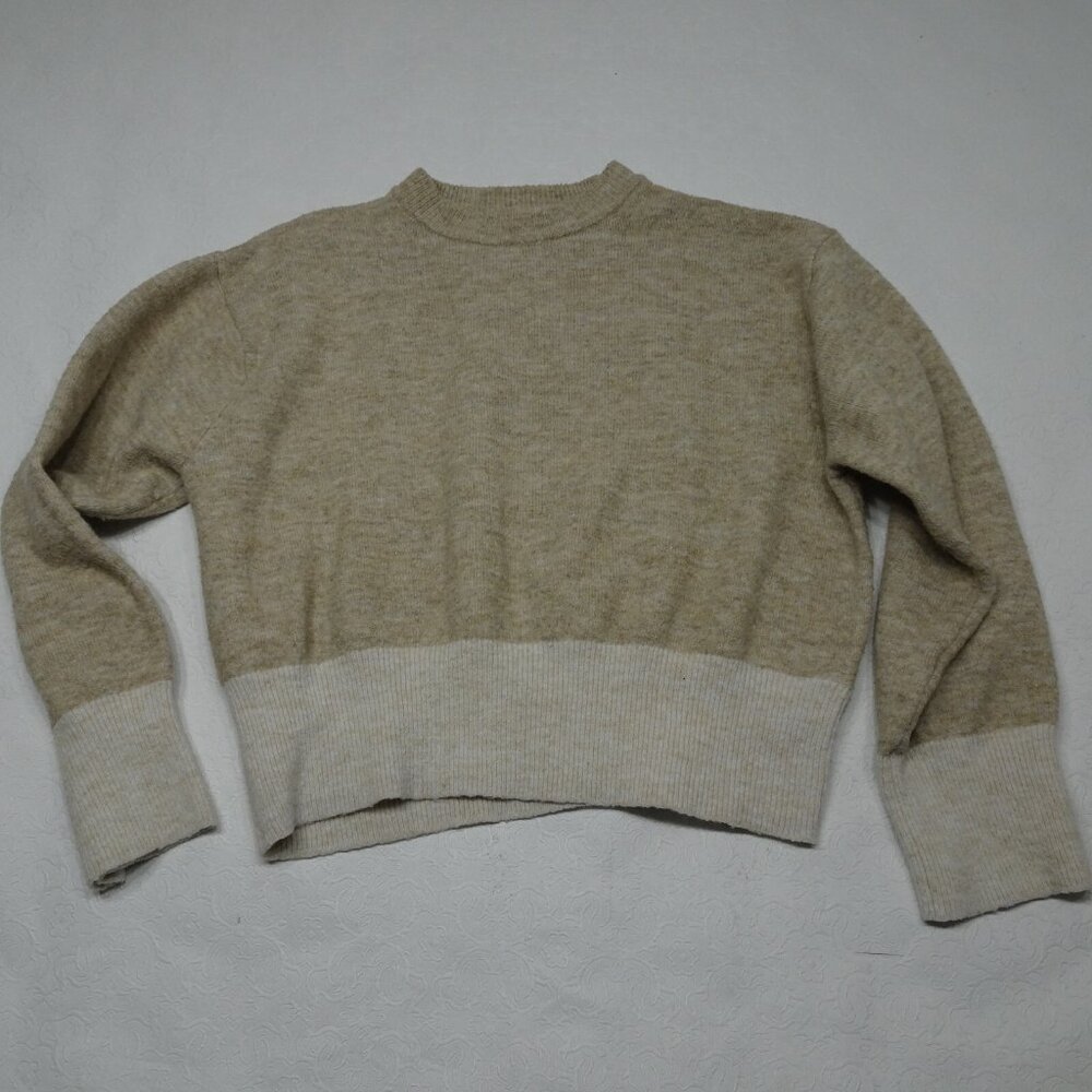 H&M Size XS Beige Wool Blend Pullover Sweater